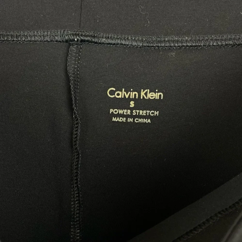 Calvin Klein Faux Leather Front Legging Pants